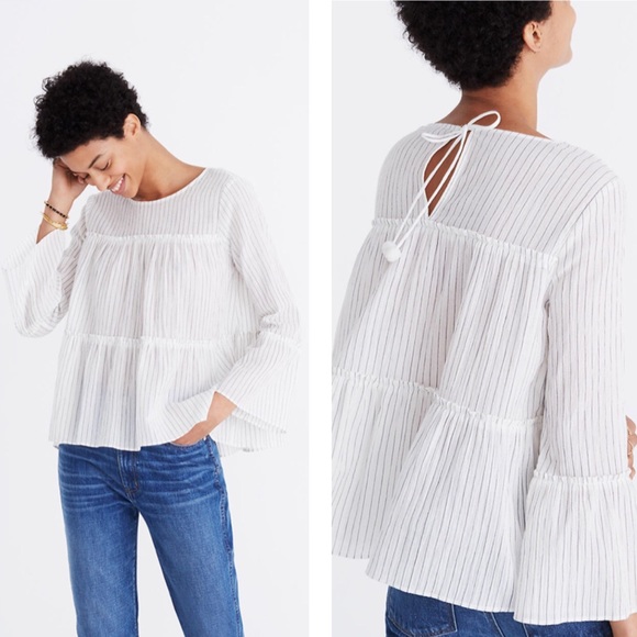 Madewell Tops - Madewell | Tiered Top in Haysboro Stripe
